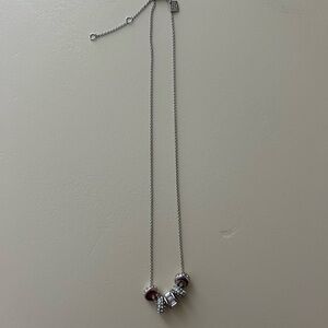 Banana Republic Silver and Red Necklace